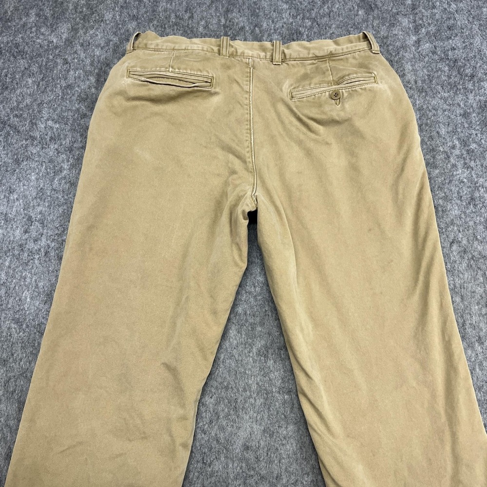 Vintage J Crew Pants Mens 32x30 Beige Khaki Flannel Lined Chino Winter Thermal - Picture 10 of 16